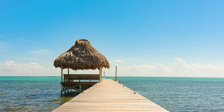 Pier with Thatch Cabana. A Caribbean Dream Come True