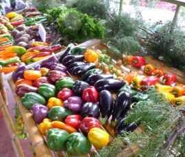 Fresh fruit and vegetables for sale in the market in Boquete, Panama