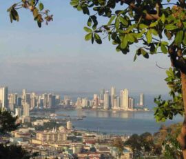 The view of Panama City from Cerro Ancon.